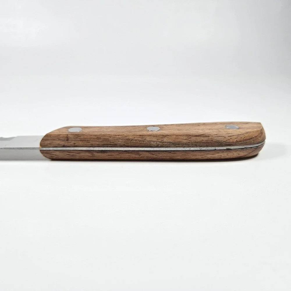 Very Nice Vintage Kitchen Delite Bread Knife Stainless Serrated‎ Wooden Handle